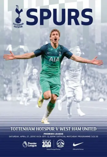 Spurs v West Ham United (27 Apr 2019) Programme