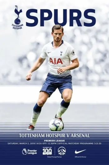 Spurs v Arsenal FC (02 Mar 2019) Programme