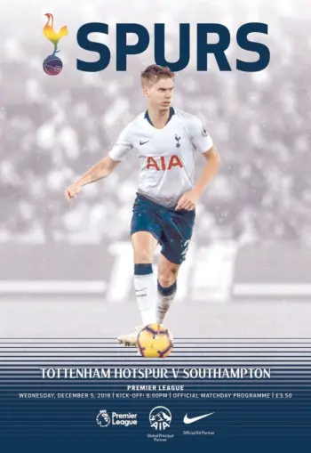 Spurs v Southampton FC (05 Dec 2018) Programme