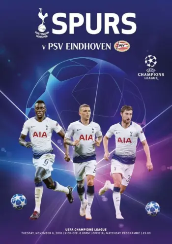 Spurs v PSV Eindhoven (06 Nov 2018) Programme