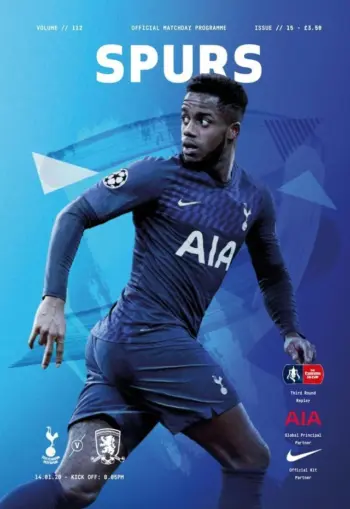 Spurs v Middlesbrough FC (14 Jan 2020) Programme