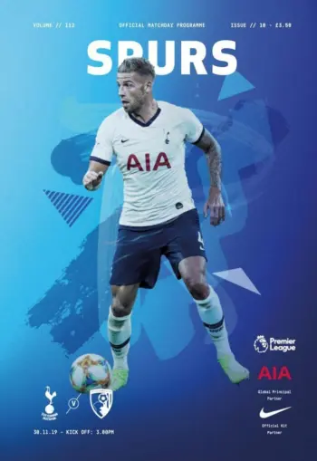 Spurs v AFC Bournemouth (30 Nov 2019) Programme