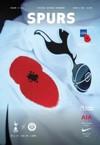 Spurs v Sheffield United (09 Nov 2019) Programme