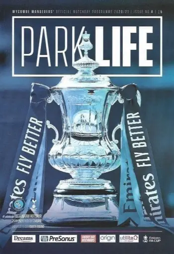 Spurs v Wycombe Wanderers (25 Jan 2021) Programme