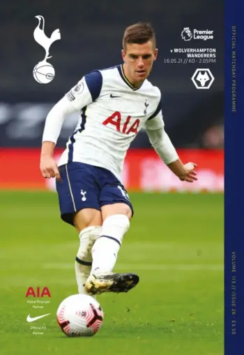 Spurs v Wolverhampton Wanderers (16 May 2021) Programme
