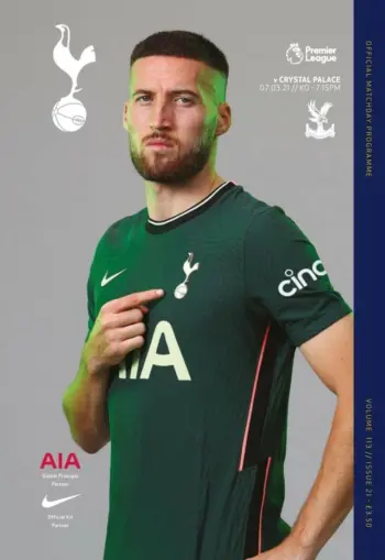 Spurs v Crystal Palace (07 Mar 2021) Programme