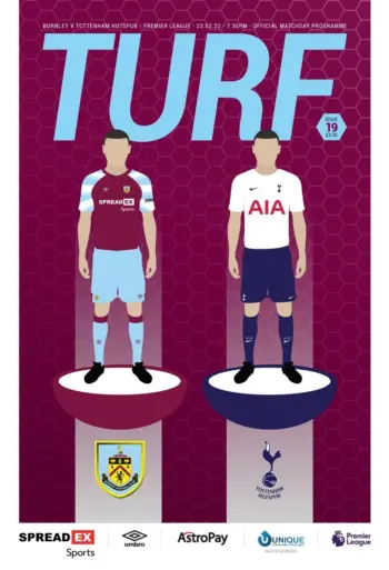 Spurs v Burnley FC (23 Feb 2022) Programme