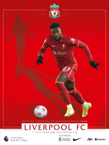 Spurs v Liverpool FC (07 May 2022) Programme