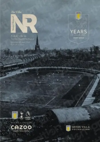 Spurs v Aston Villa (09 Apr 2022) Programme