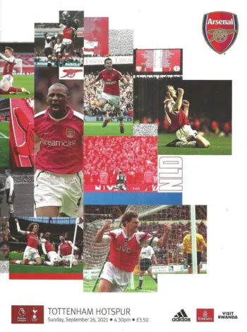 Spurs v Arsenal FC (26 Sep 2021) Programme