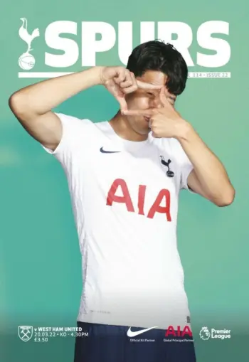 Spurs v West Ham United (20 Mar 2022) Programme