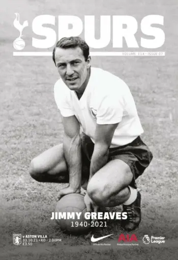 Spurs v Aston Villa (03 Oct 2021) Programme