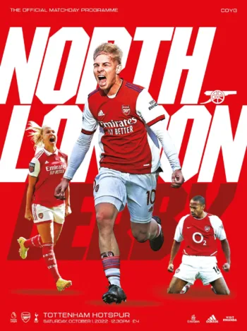Spurs v Arsenal FC (01 Oct 2022) Programme