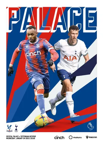 Spurs v Crystal Palace (04 Jan 2023) Programme