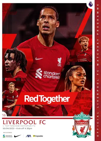 Spurs v Liverpool FC (30 Apr 2023) Programme
