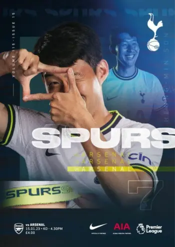 Spurs v Arsenal FC (15 Jan 2023) Programme