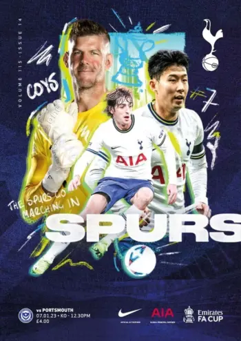 Spurs v Portsmouth FC (07 Jan 2023) Programme