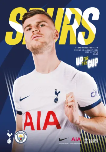 Spurs v Manchester City (26 Jan 2024) Programme