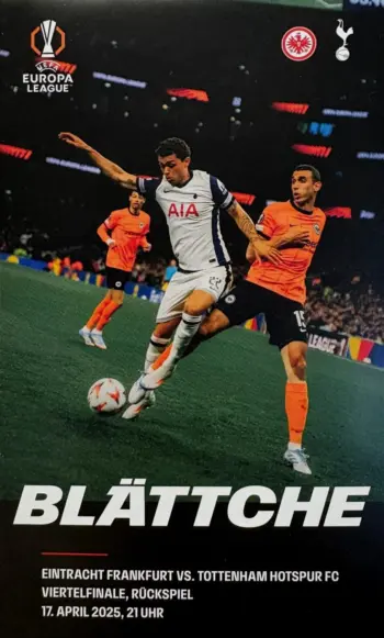 Spurs v Eintracht Frankfurt (17 Apr 2025) Programme