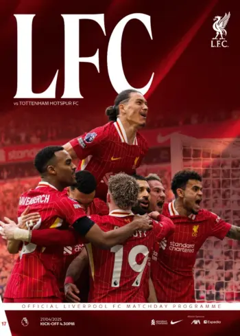 Spurs v Liverpool FC (27 Apr 2025) Programme