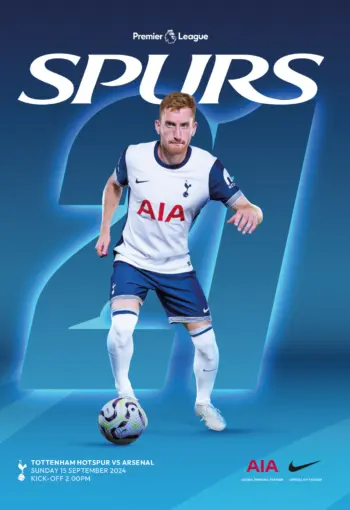 Spurs v Arsenal FC (15 Sep 2024) Programme