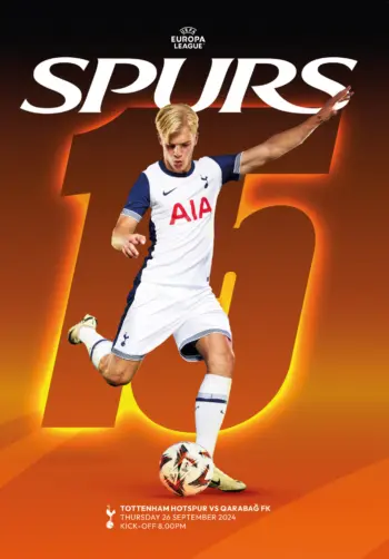 Spurs v Qarabağ FK (26 Sep 2024) Programme