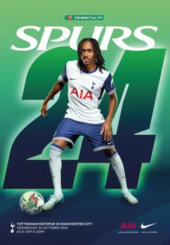 Spurs v Manchester City (30 Oct 2024) Programme