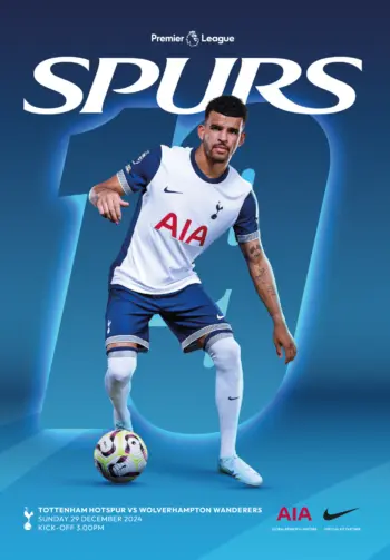 Spurs v Wolverhampton Wanderers (29 Dec 2024) Programme