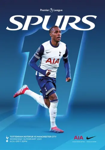 Spurs v Manchester City (26 Feb 2025) Programme