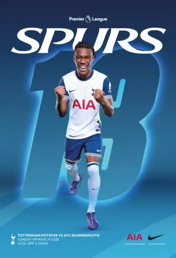 Spurs v AFC Bournemouth (09 Mar 2025) Programme
