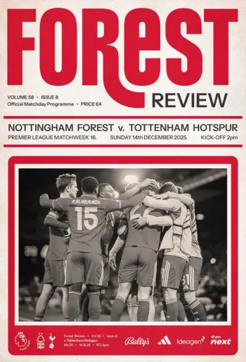 Spurs v Nottingham Forest (14 Dec 2025) Programme