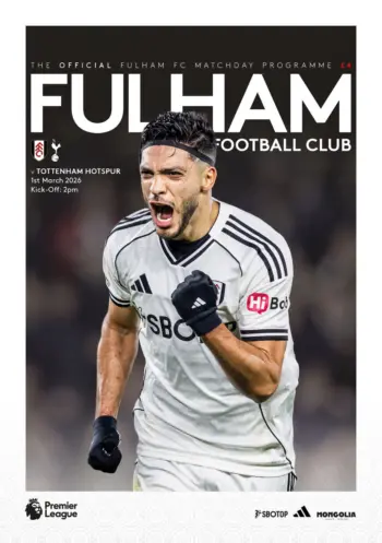 Spurs v Fulham FC (01 Mar 2026) Programme