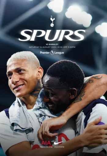 Spurs v Burnley FC (16 Aug 2025) Programme