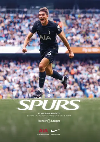 Spurs v AFC Bournemouth (30 Aug 2025) Programme