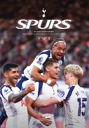 Spurs v Doncaster Rovers (24 Sep 2025) Programme