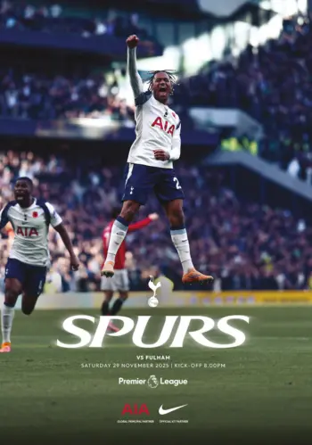 Spurs v Fulham FC (29 Nov 2025) Programme