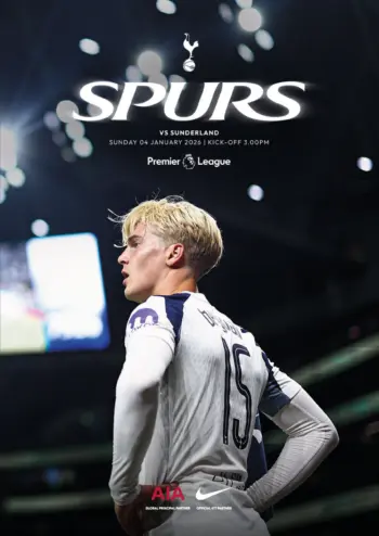 Spurs v Sunderland AFC (04 Jan 2026) Programme