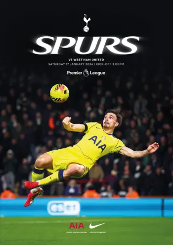 Spurs v West Ham United (17 Jan 2026) Programme