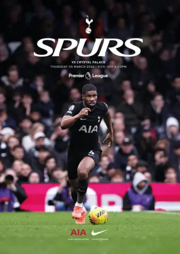 Spurs v Crystal Palace (05 Mar 2026) Programme