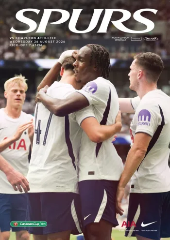 Spurs v Charlton Athletic (26 Aug 2026) Programme
