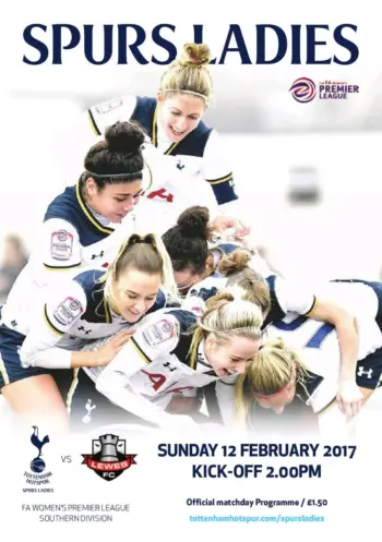 Spurs v Lewes FC (12 Feb 2017) Programme