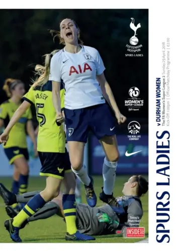 Spurs v Durham FC (29 Apr 2018) Programme