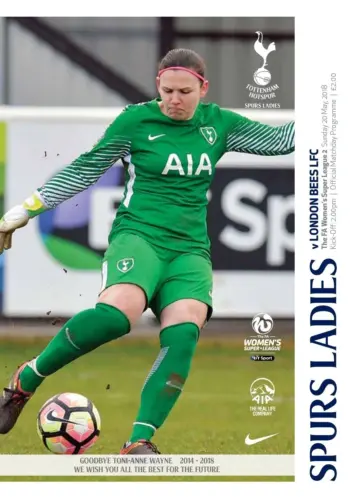 Spurs v London Bees (20 May 2018) Programme