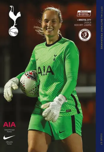 Spurs v Bristol City (21 Mar 2021) Programme
