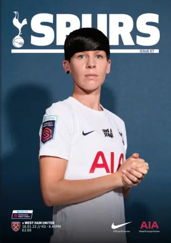 Spurs v West Ham United (16 Jan 2022) Programme