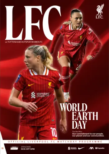 Spurs v Liverpool FC (27 Apr 2025) Programme