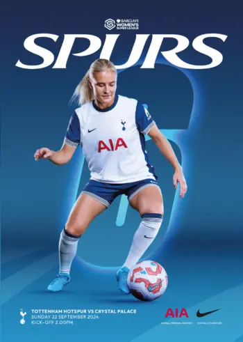 Spurs v Crystal Palace (22 Sep 2024) Programme