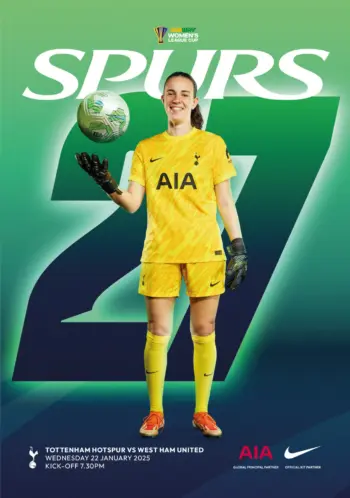 Spurs v West Ham United (22 Jan 2025) Programme
