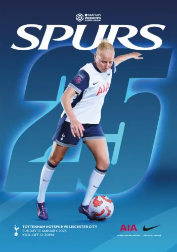 Spurs v Leicester City (19 Jan 2025) Programme