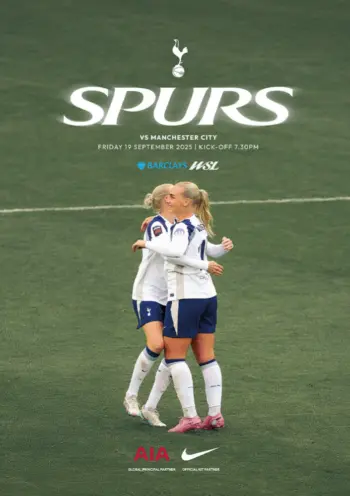Spurs v Manchester City (19 Sep 2025) Programme